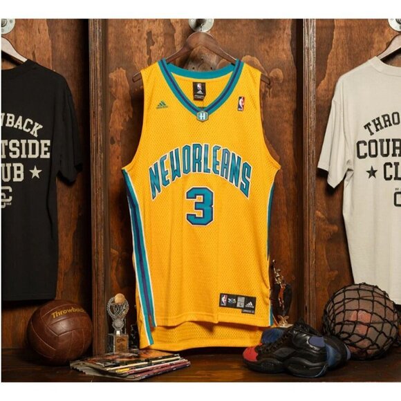 NBA Adidas New Orleans Hornets Chris Paul #3 Swingman Jersey XL Mens Yellow NWT - Picture 2 of 14